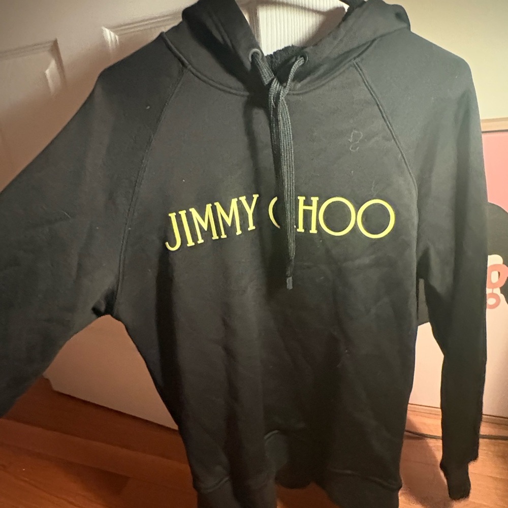 Jimmy Choo Black and Yellow Hoodie for Men